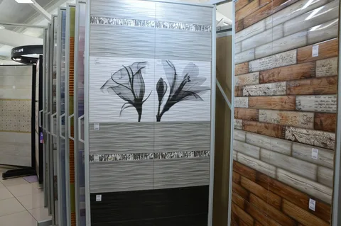 کاشی حمام برجسته با نقش هندسی